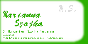 marianna szojka business card